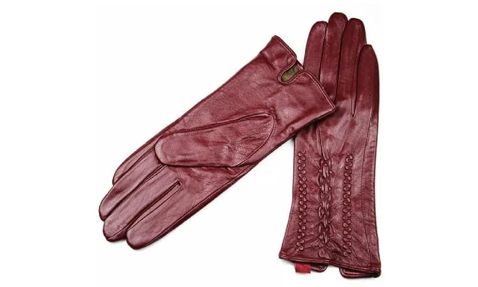 2017 New Leather Gloves Female