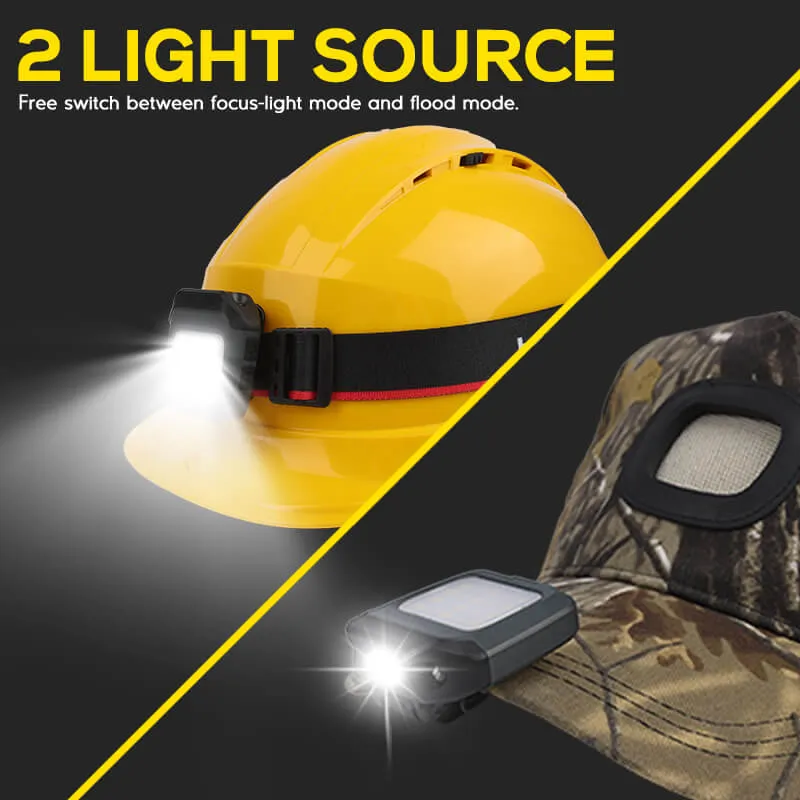 600 Lumens rechargeable Cap Light With Motion Sensor