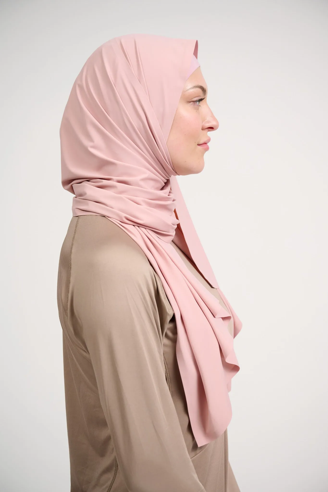 Aeroflex Sports Hijab Shawl- Rose