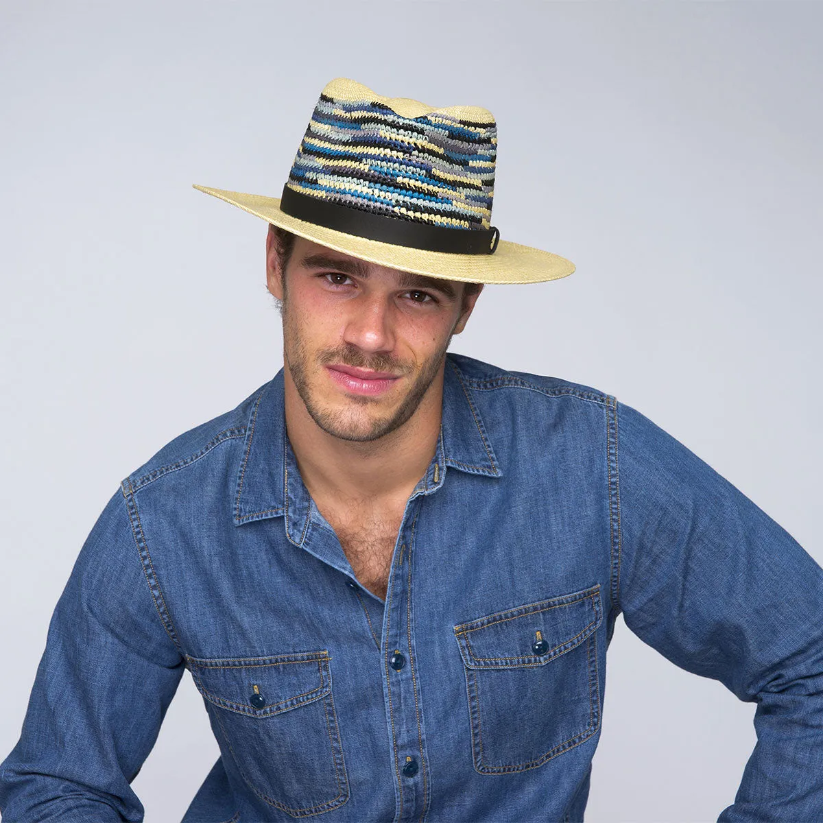 Bailey Tasmin Wide Brim Panama Straw Fedora