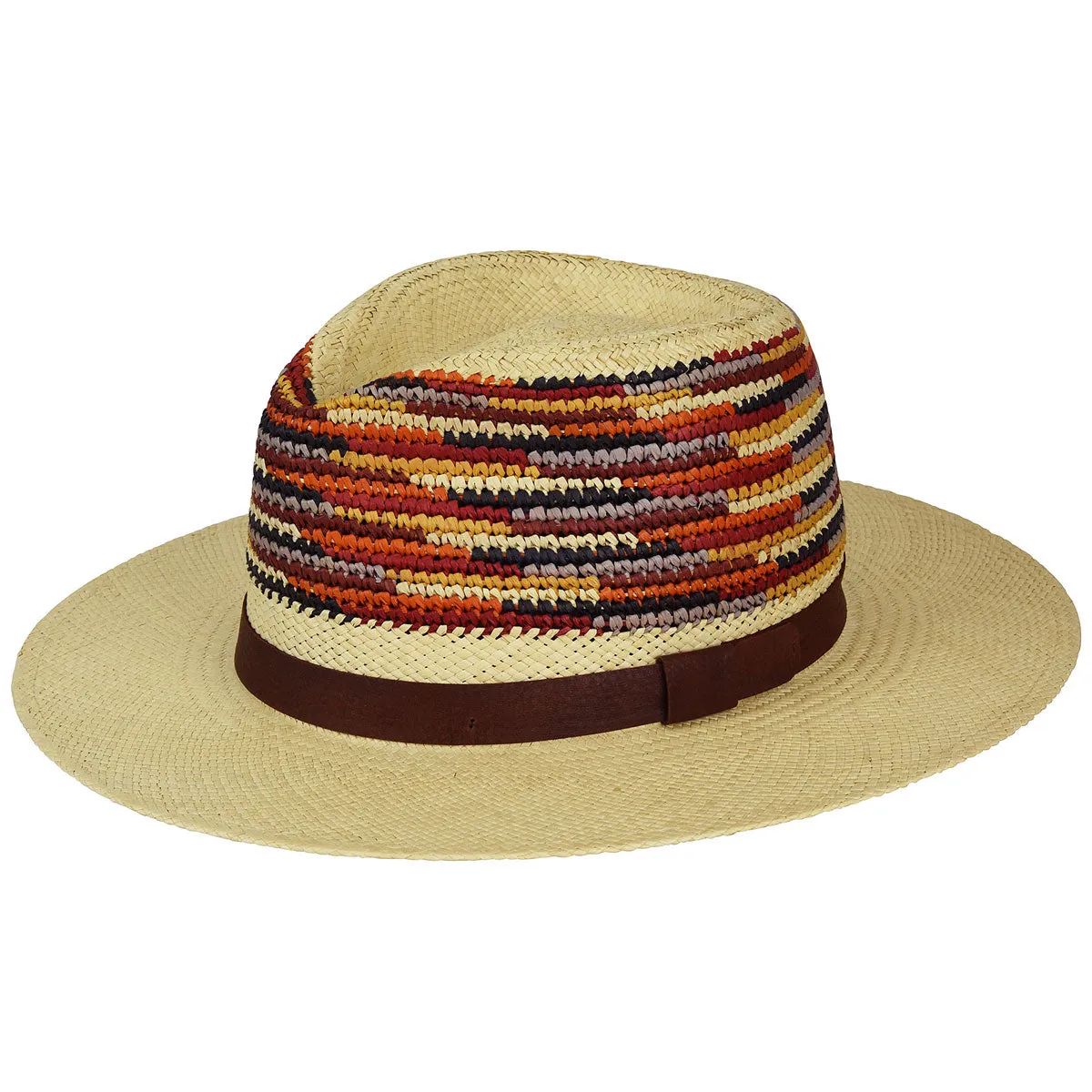 Bailey Tasmin Wide Brim Panama Straw Fedora