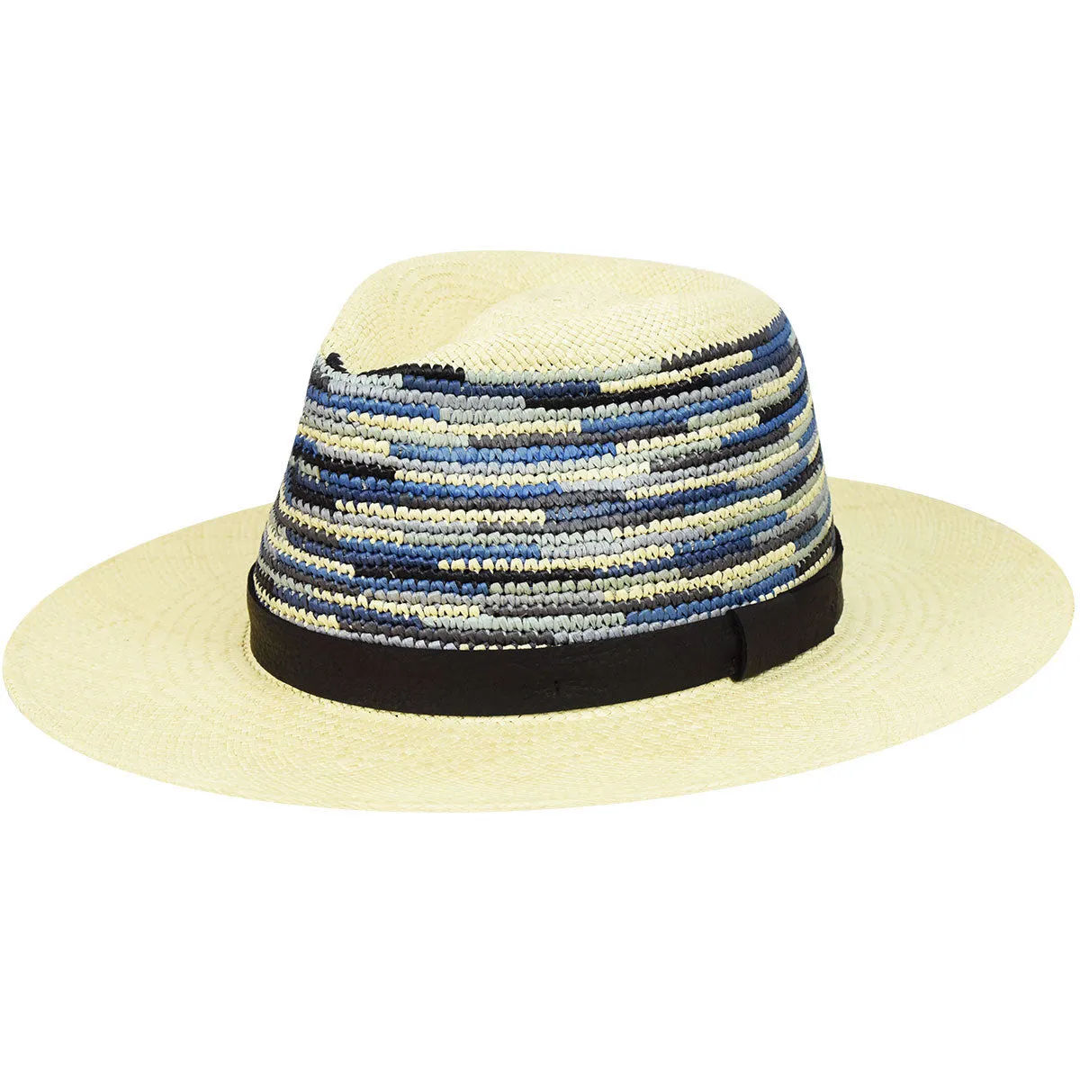 Bailey Tasmin Wide Brim Panama Straw Fedora