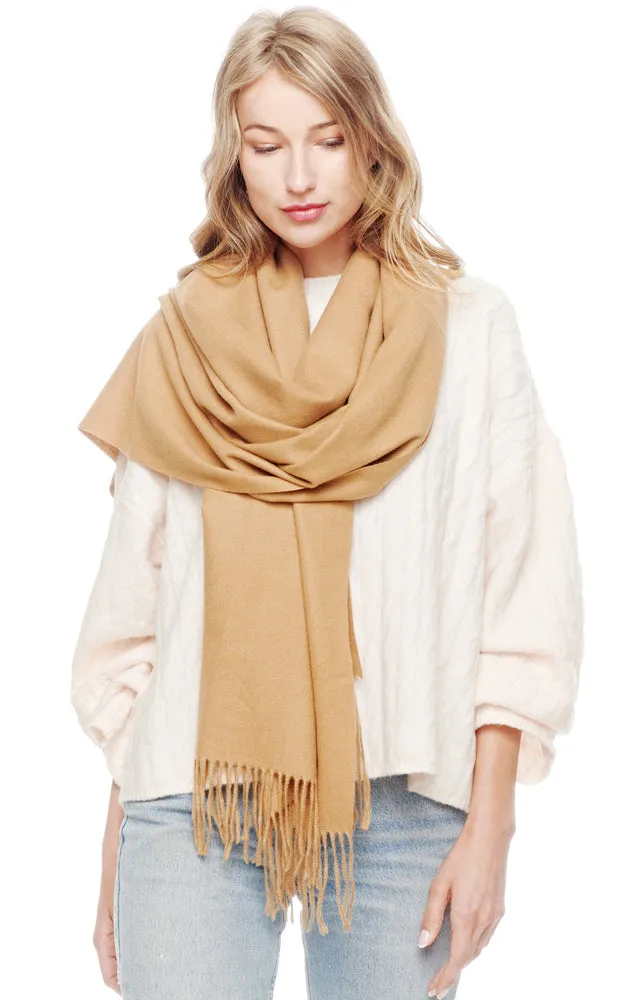 BASC2044 Solid Super Soft Cashmere Blended Oblong Scarf