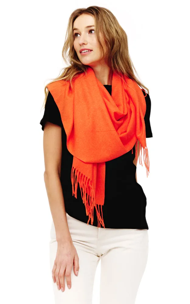 BASC2044 Solid Super Soft Cashmere Blended Oblong Scarf