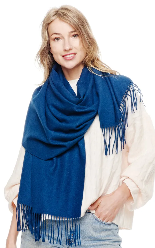 BASC2044 Solid Super Soft Cashmere Blended Oblong Scarf