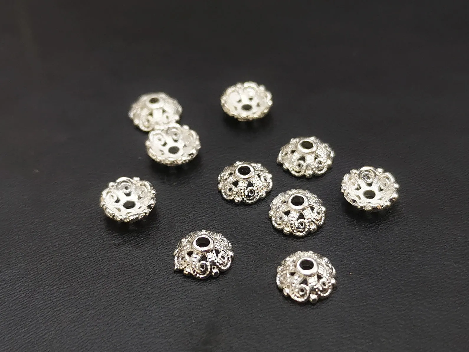 Bead Cap, Brass, 6mm, 10 Pieces | 銅珠蓋, 6mm, 10個