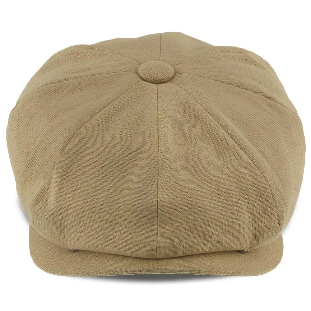 Beckham - Walrus Hats Tan Cotton 8 Panel Newsboy Cap