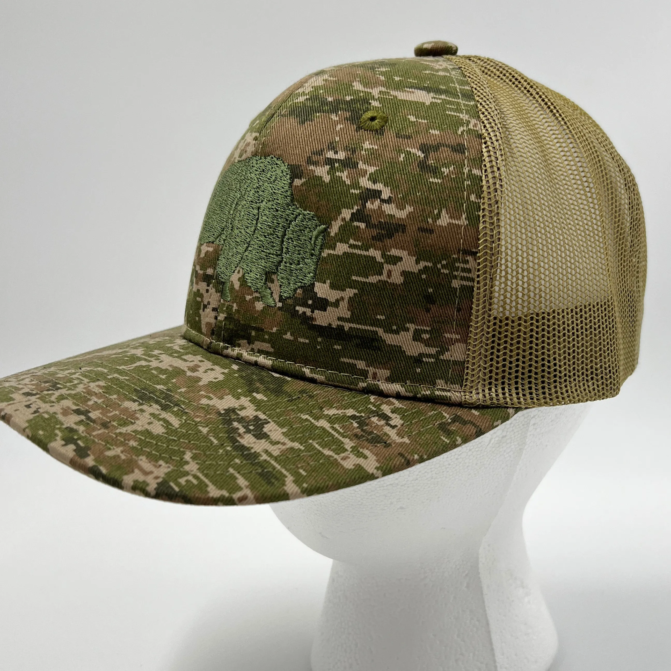 BFLO Green & Brown Digital Camo Mesh Snapback