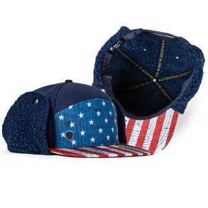 Billed Trapper Hat | American Flag