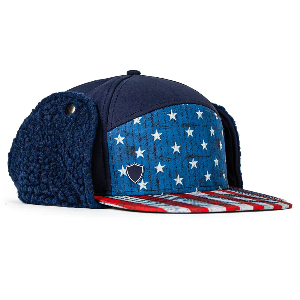 Billed Trapper Hat | American Flag