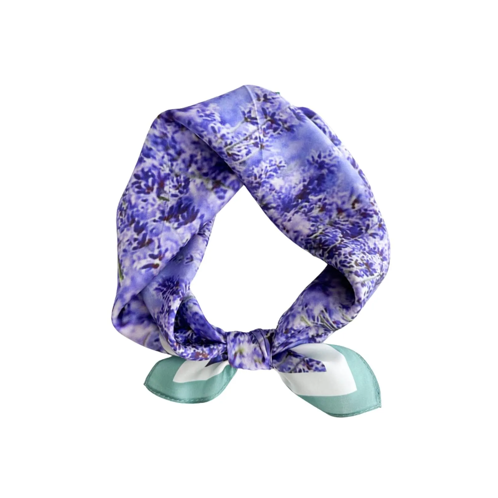 Breeze of Lavender Pure Mulberry Silk Square Scarf Bandana