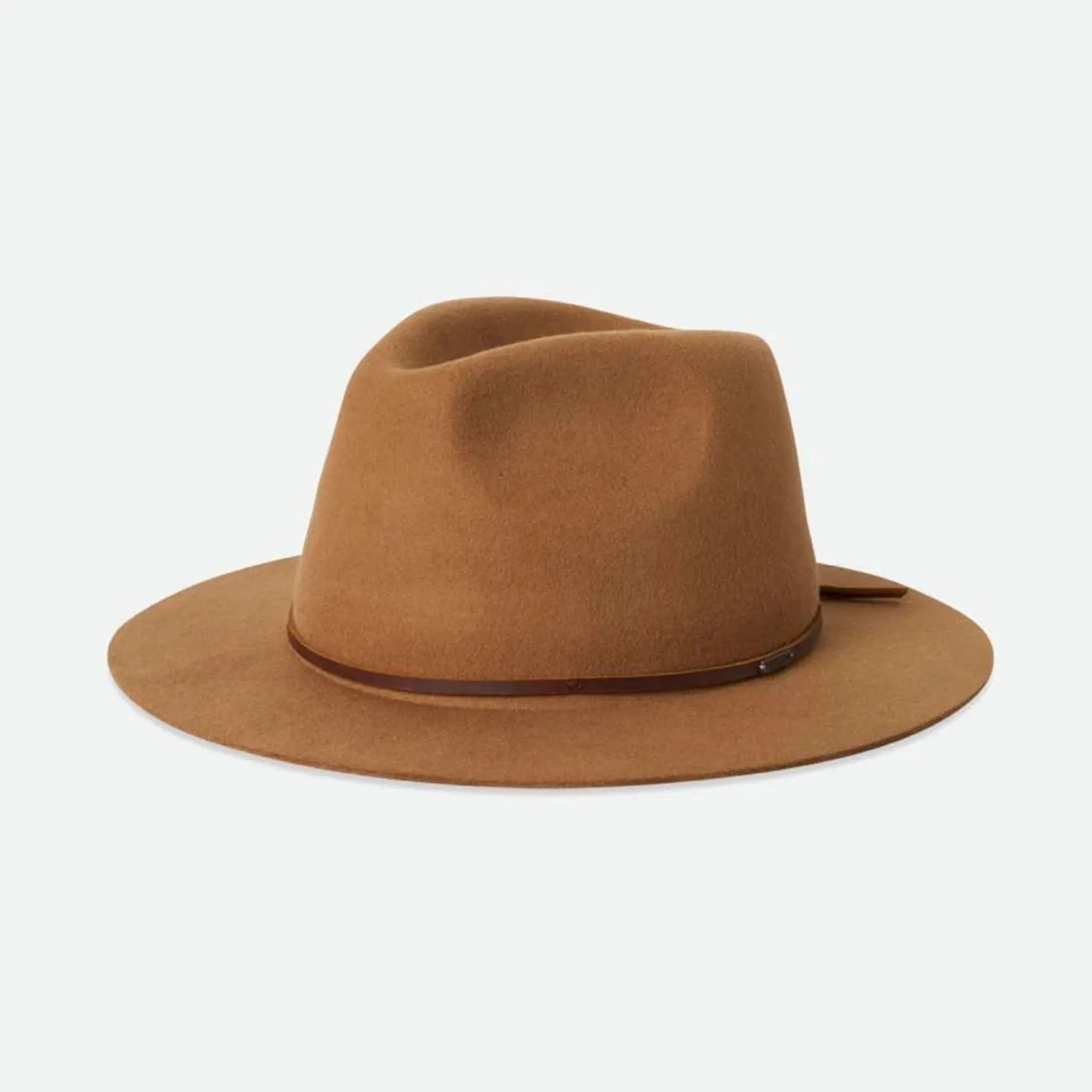 Brixton Wesley Packable Fedora in Golden Brown