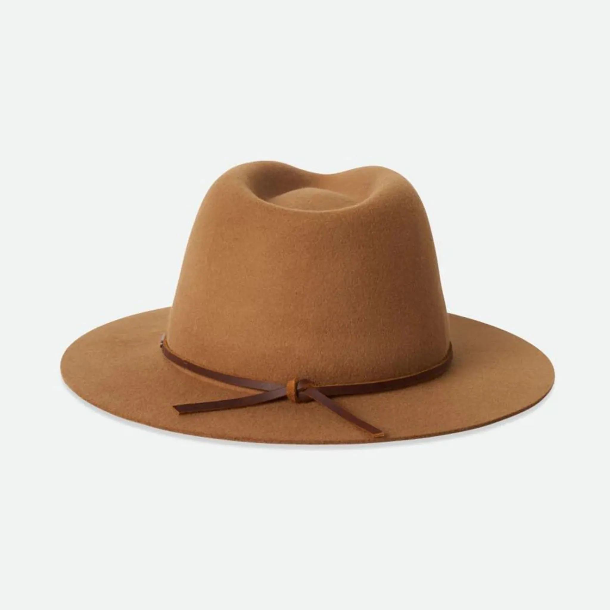 Brixton Wesley Packable Fedora in Golden Brown