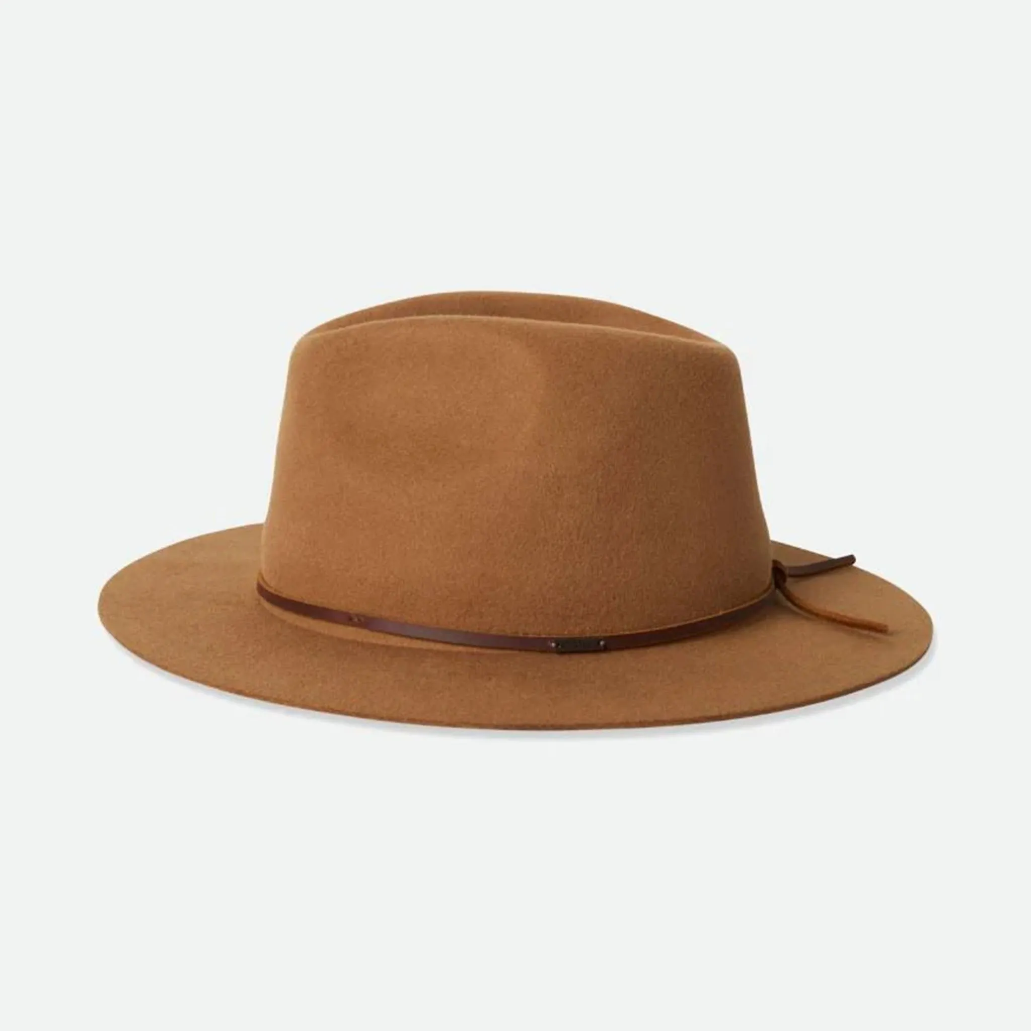 Brixton Wesley Packable Fedora in Golden Brown