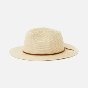 Brixton Wesley Straw Packable Fedora - Tan