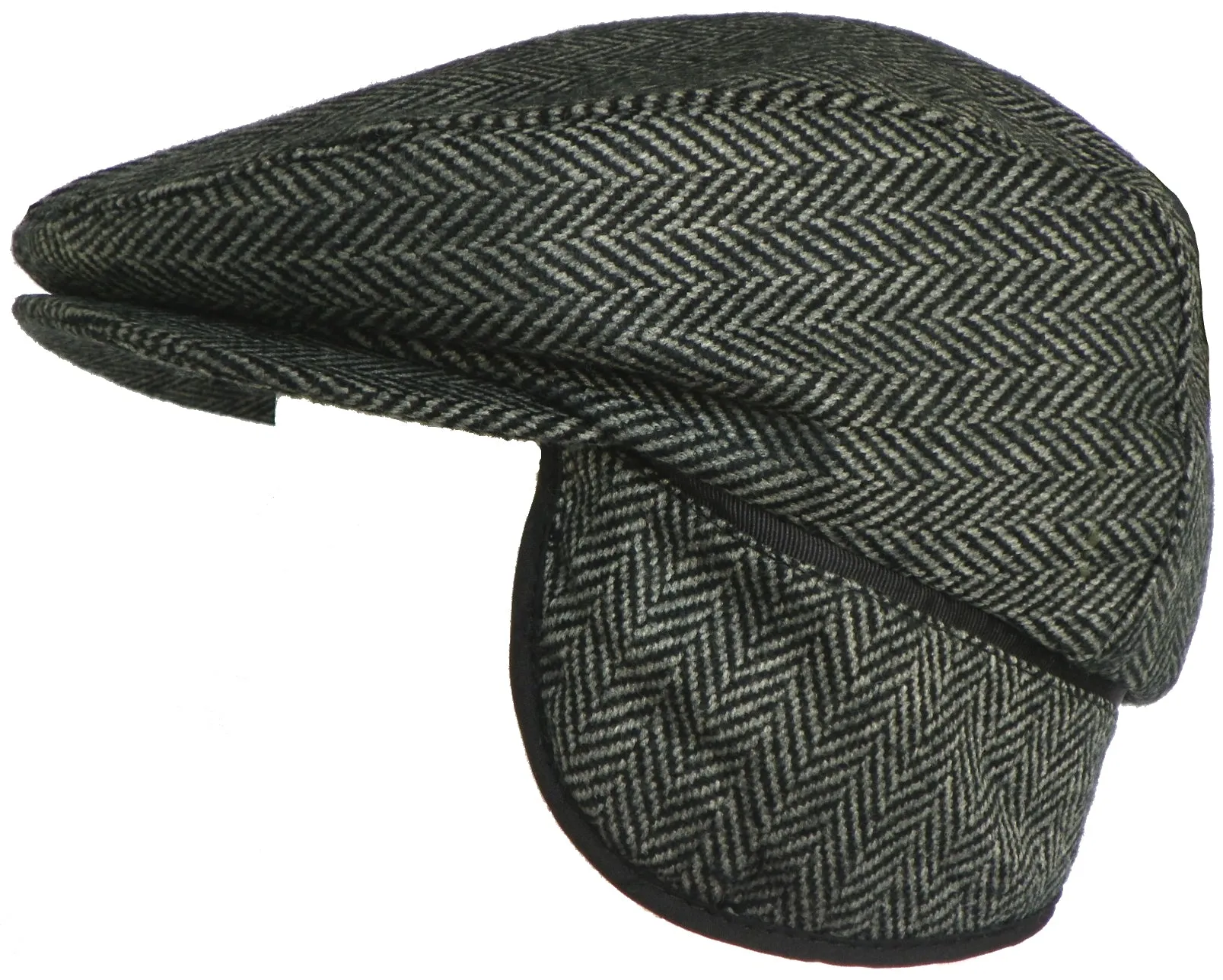 Broner Classic Herringbone Ivy Cap Winter Hat with Ear Flaps