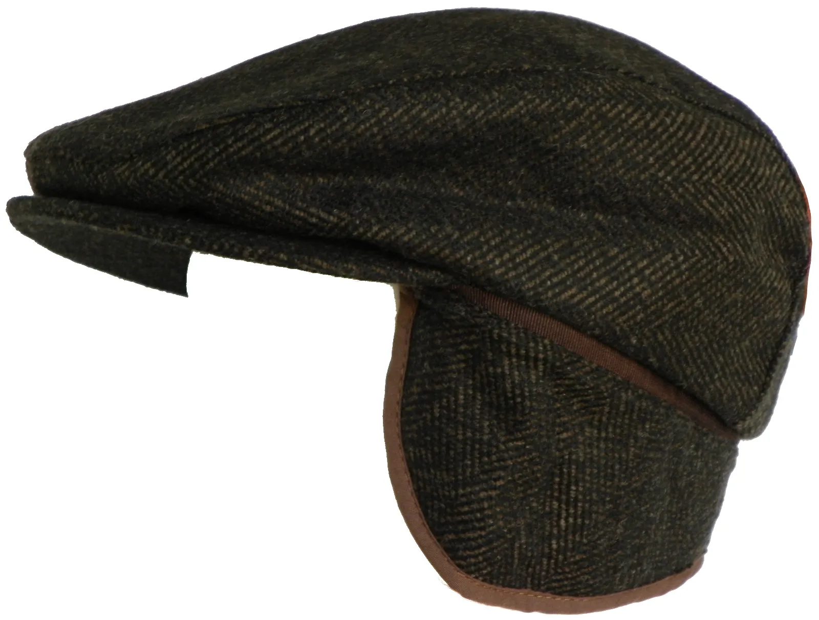 Broner Classic Herringbone Ivy Cap Winter Hat with Ear Flaps