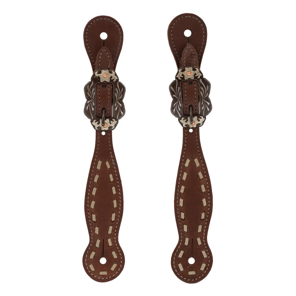 Buckstitch Spur Straps, Oiled Hermann Oak®, Dusk Collection