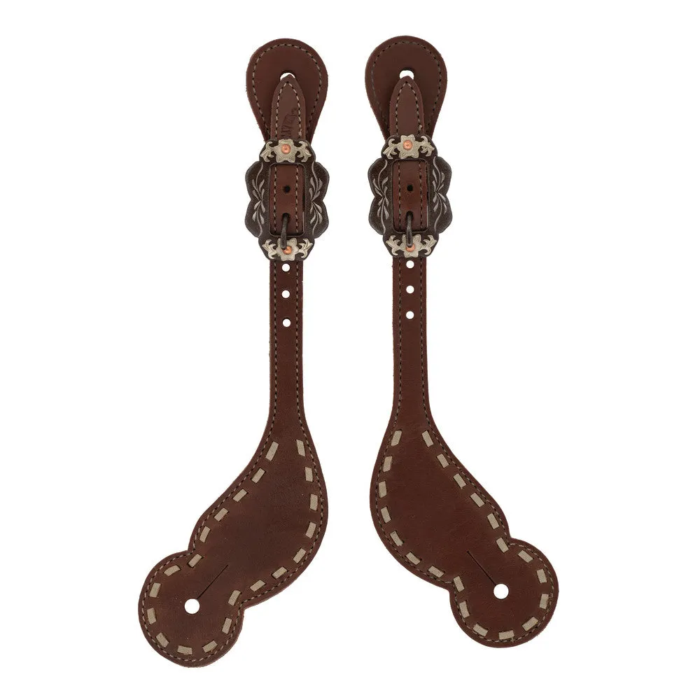 Buckstitch Spur Straps, Oiled Hermann Oak®, Dusk Collection