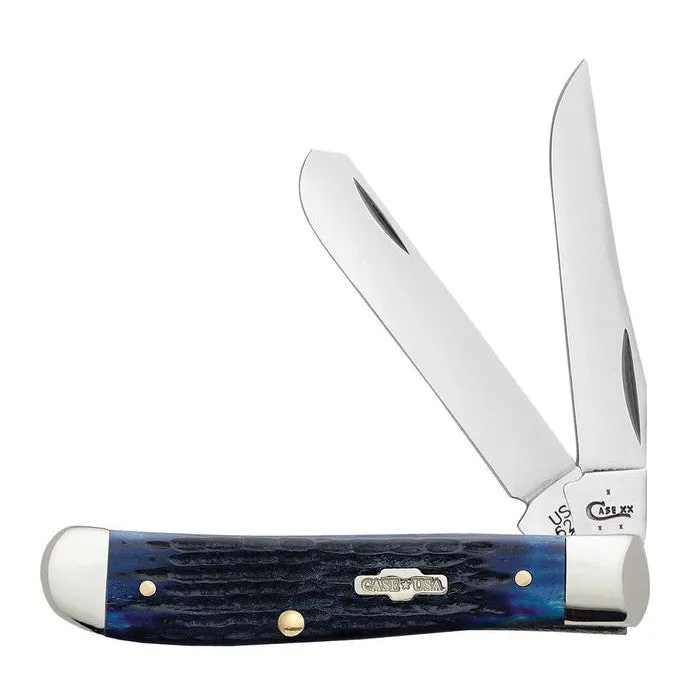 Case 02838 Blue Bone Corn Cob Jig Mini Trapper Knife