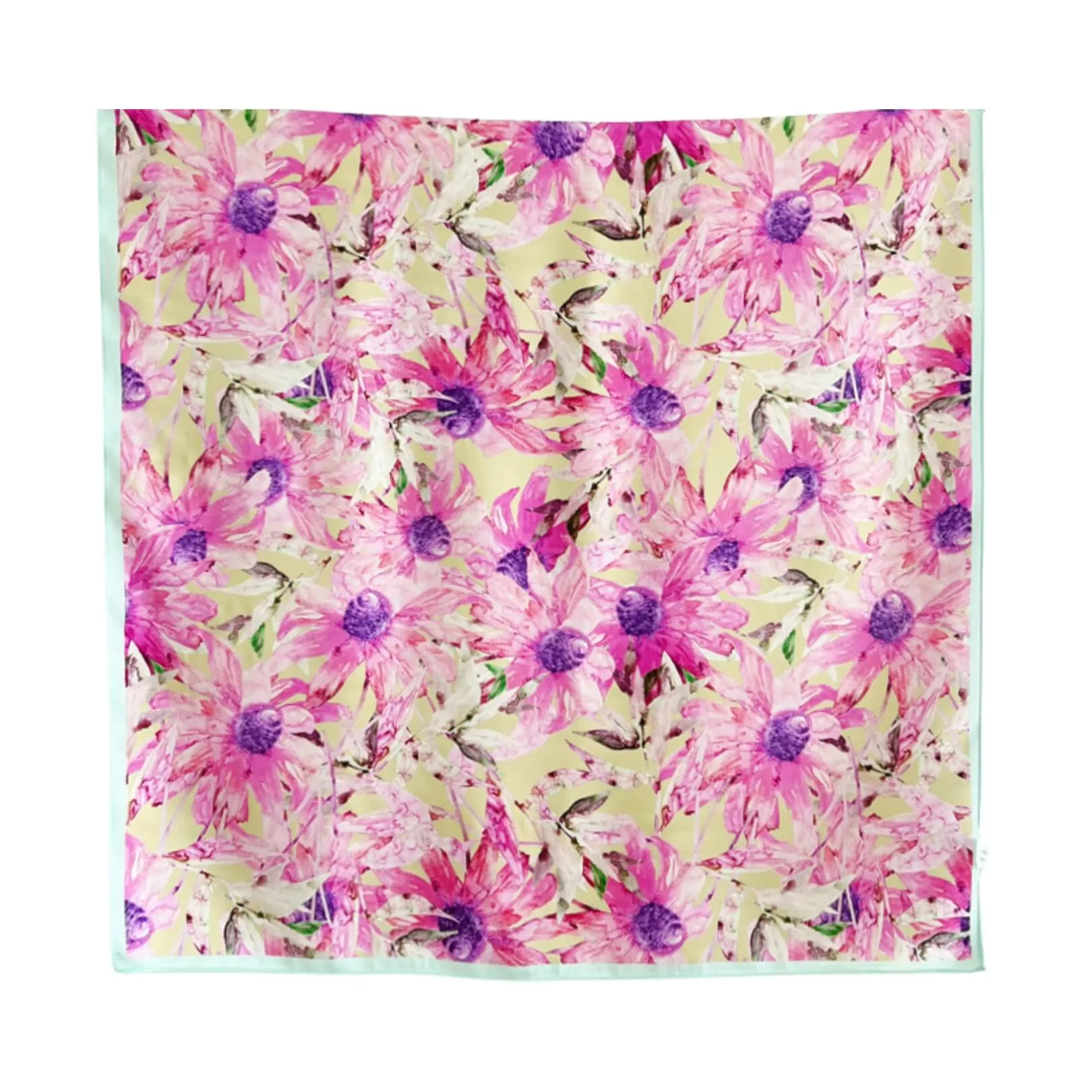 Chrysanthemum Bloom Pure Mulberry Silk Scarf Silk Bandana