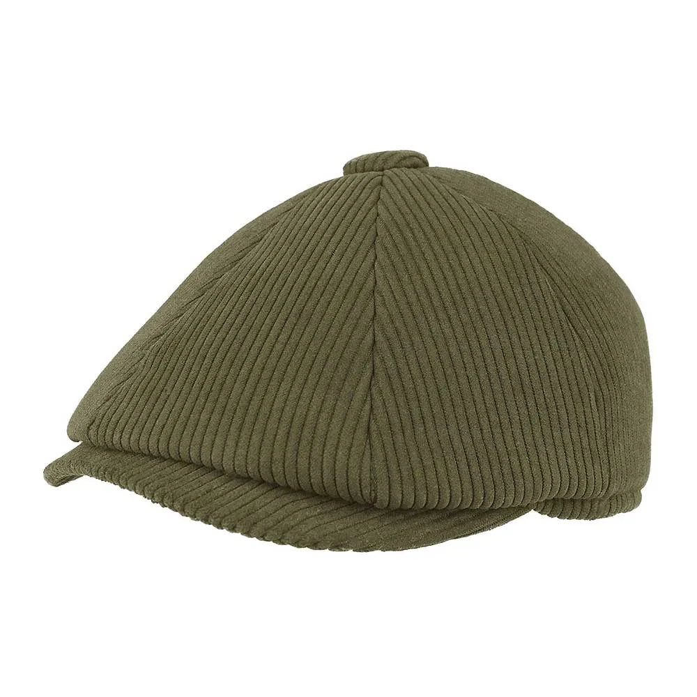 Corduroy Newsboy Cap with Warmer Flap