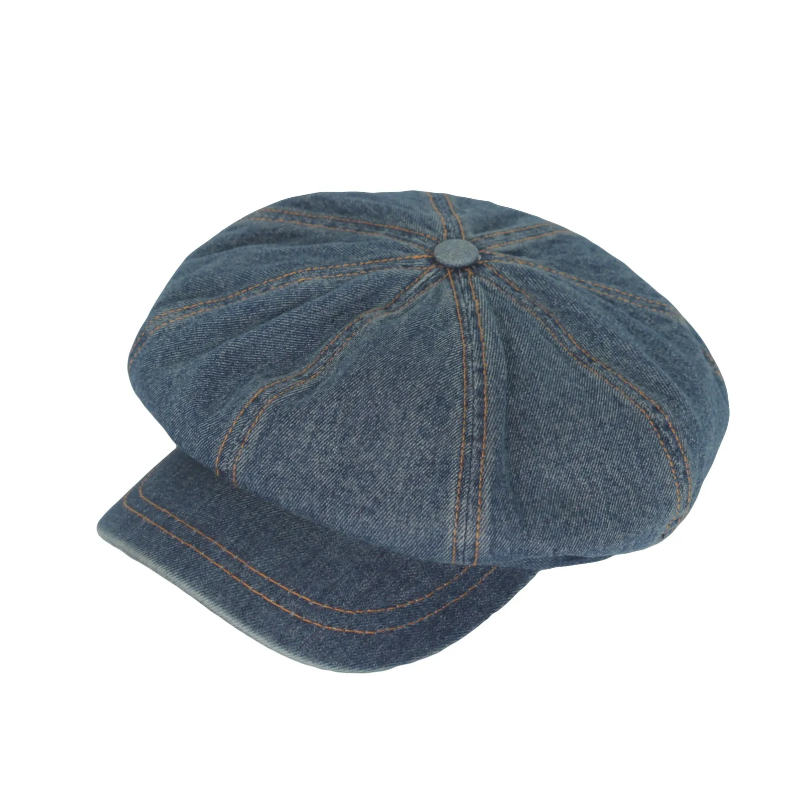 Denim Cotton Newsboy Hat Baker Boy Beret Flat Cap KR3613