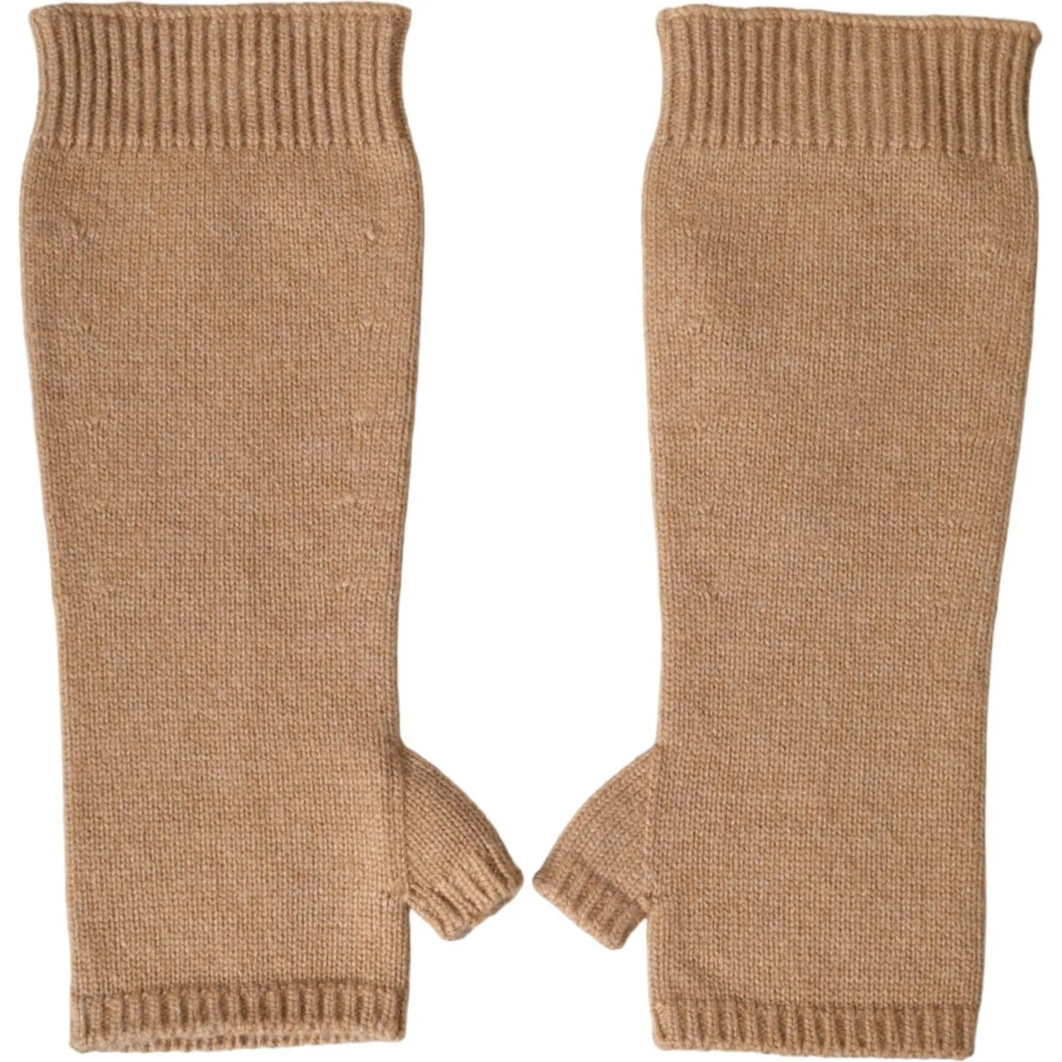 Dolce & Gabbana Brown Cashmere Knitted Finger Less Gloves