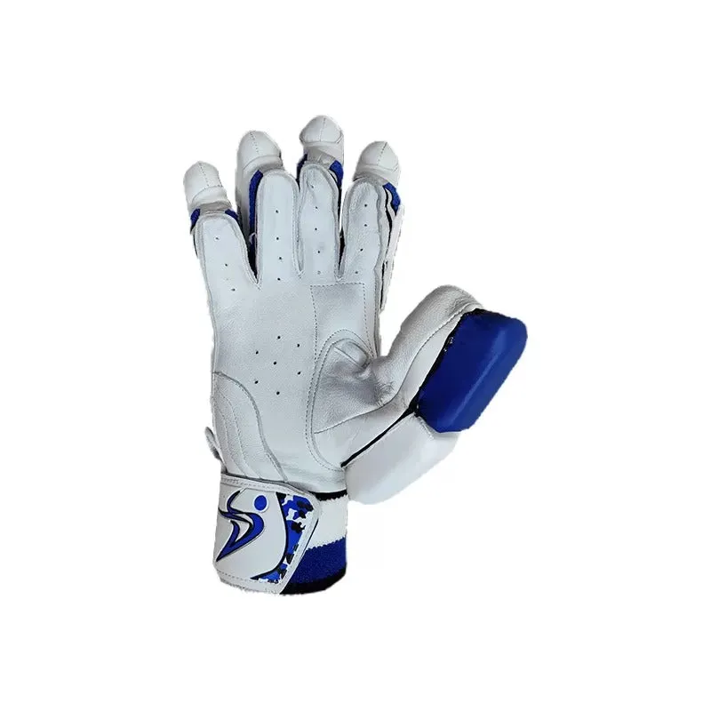 DS Sports 1.0 White Blue Batting Gloves Adult