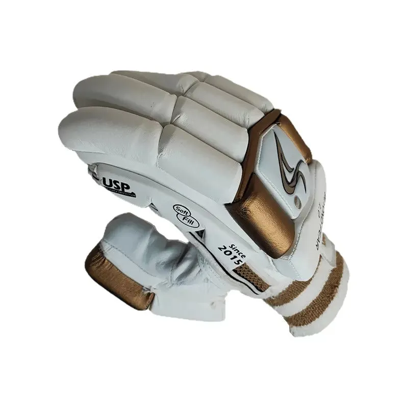 DS Sports 1.0 White Gold Batting Gloves