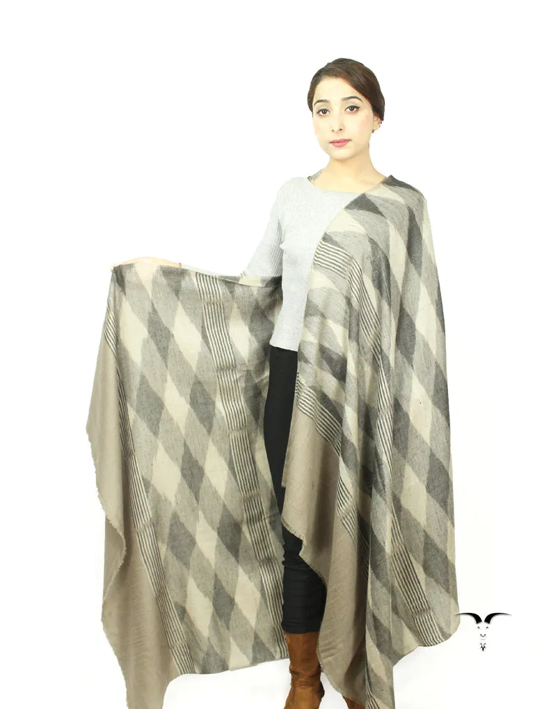 Ekat Pashmina Shawl In The Hues Of Grey & White 5758