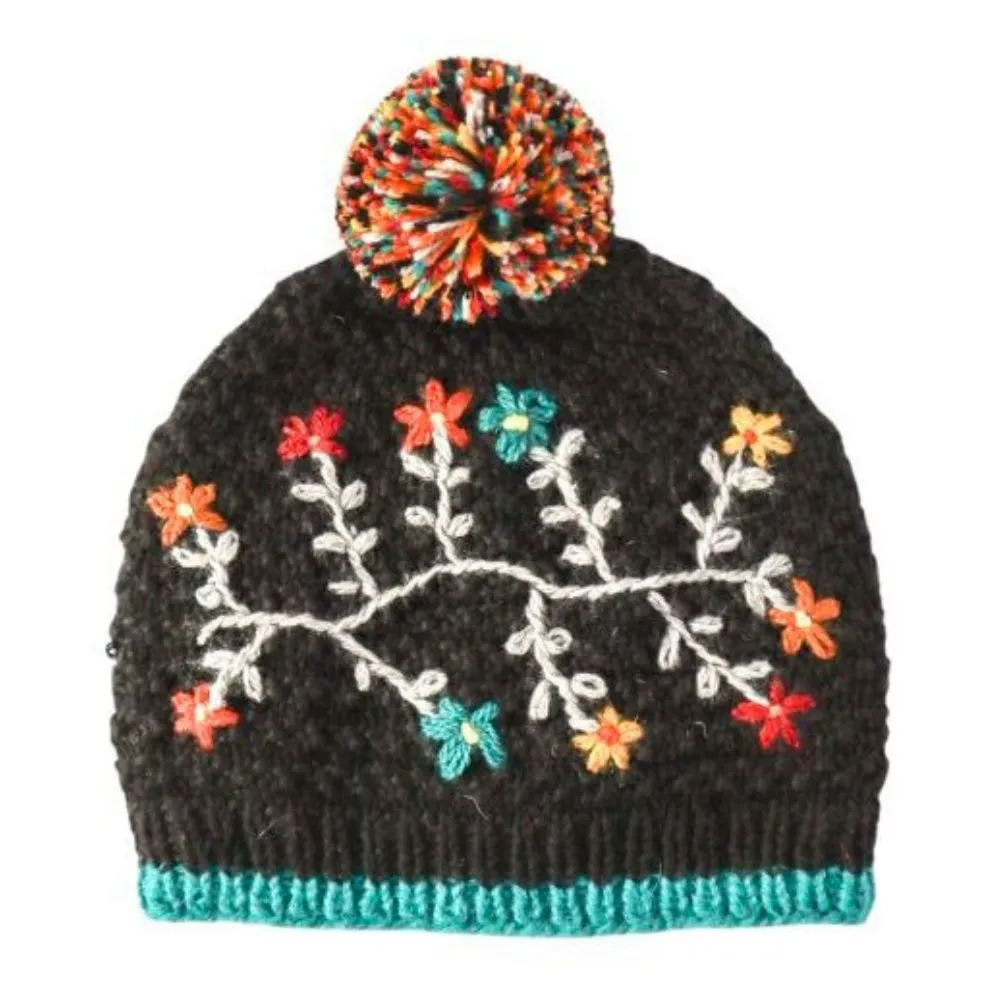 Embroidered Flora Hat - Two Colors