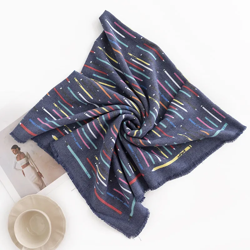 FH23-5425 pencil printed winter scarf