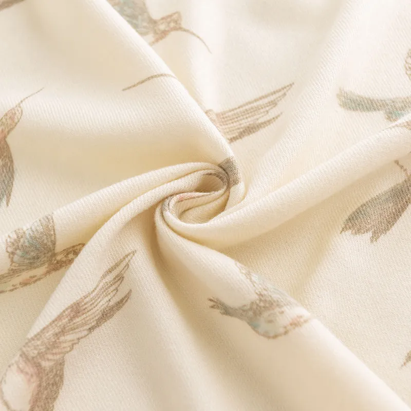 FH23-5427 bird printed winter scarf