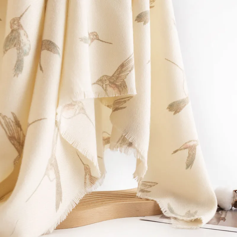 FH23-5427 bird printed winter scarf