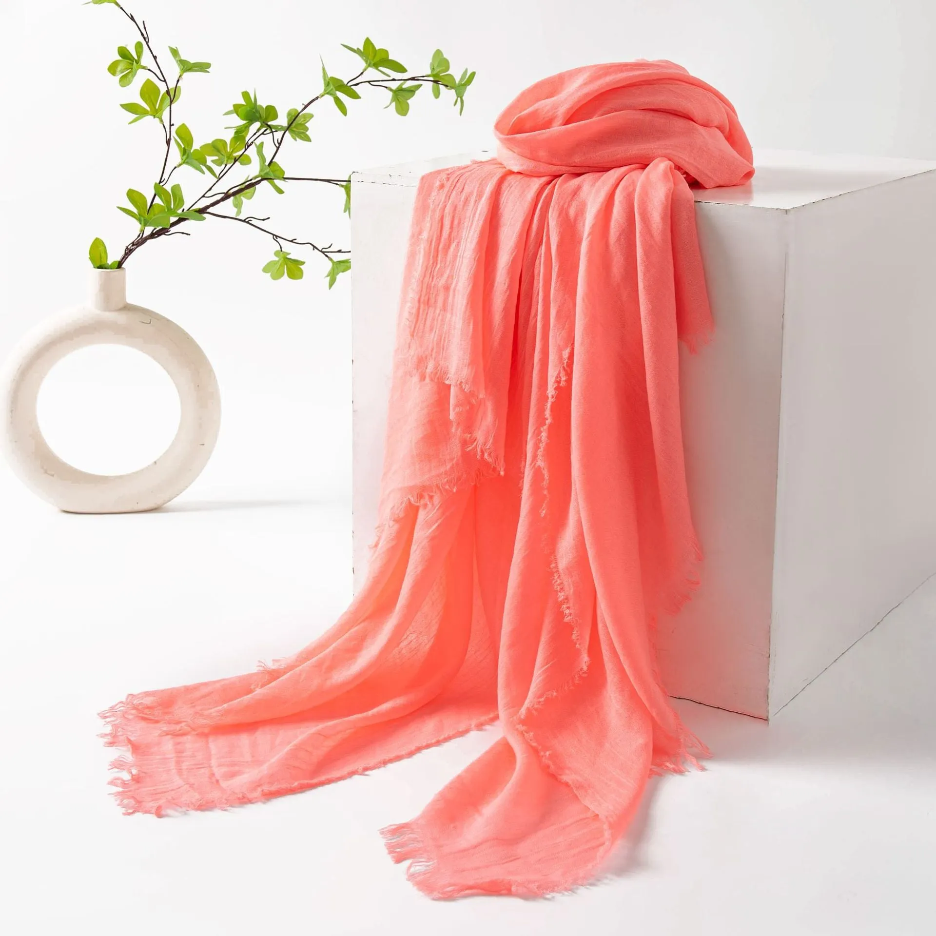 FH24-5559（2） Cotton and linen scarf scarf  winter scarf