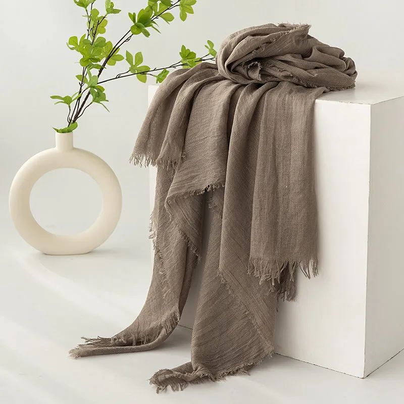 FH24-5559（2） Cotton and linen scarf scarf  winter scarf