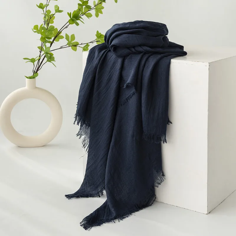 FH24-5559（2） Cotton and linen scarf scarf  winter scarf