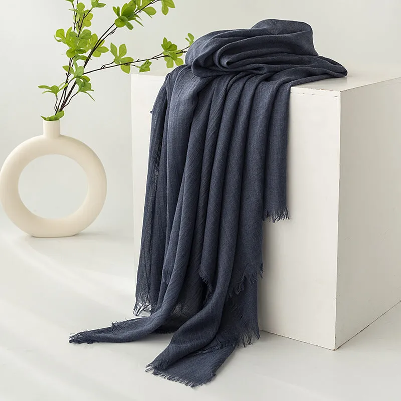 FH24-5559（2） Cotton and linen scarf scarf  winter scarf