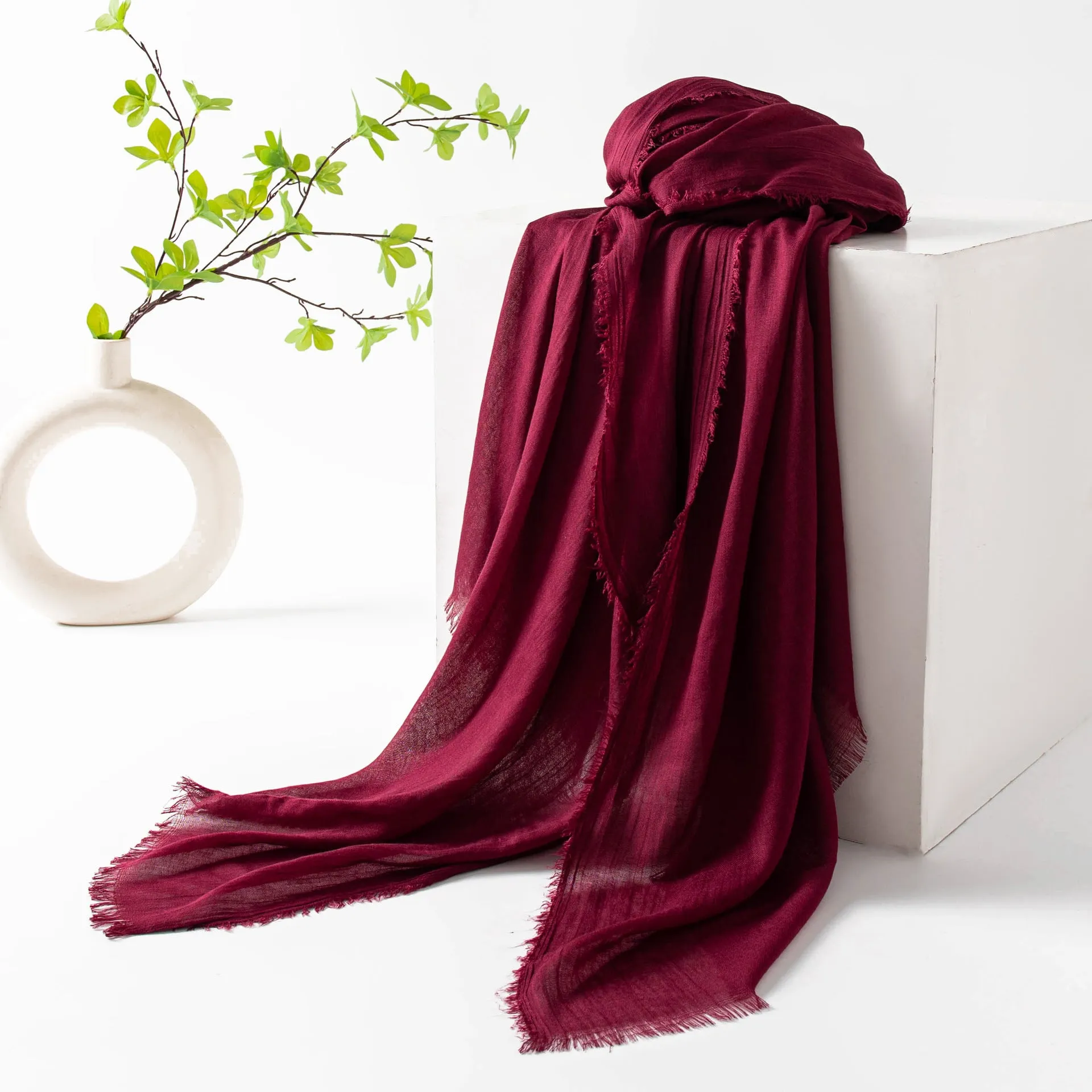 FH24-5559（2） Cotton and linen scarf scarf  winter scarf