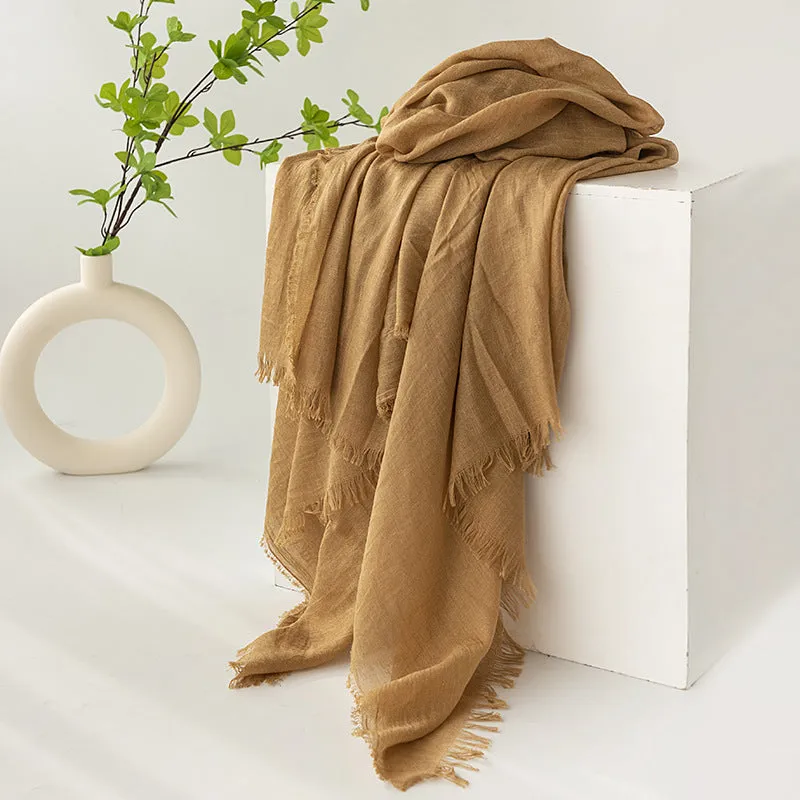 FH24-5559（2） Cotton and linen scarf scarf  winter scarf