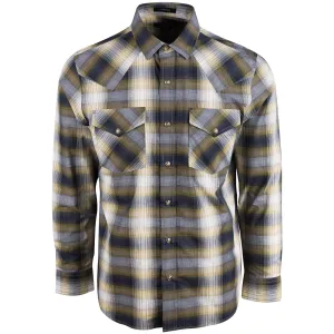 Frontier Shirt Ls Grey Navy Plaid 21