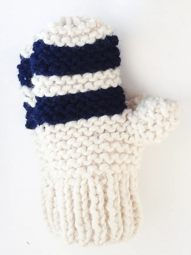 Garter Stitch Chunky Mitten Pattern