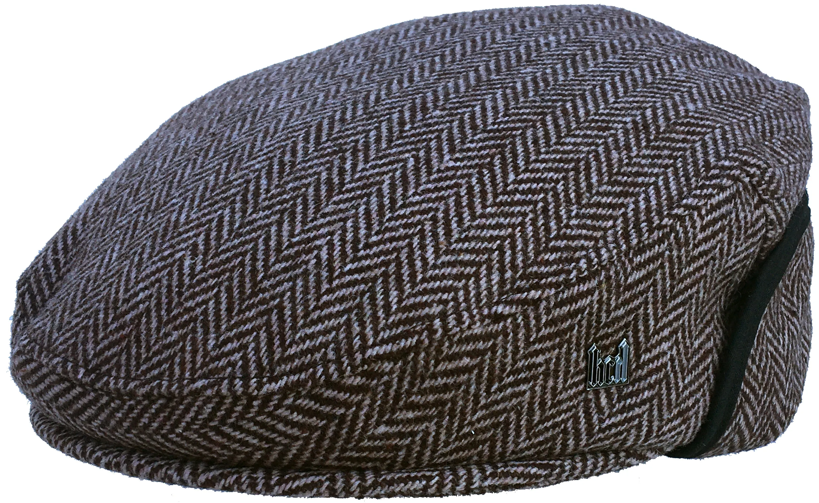 Headchange USA American Made Herringbone Ear Flap Ivy Newsboy Cap