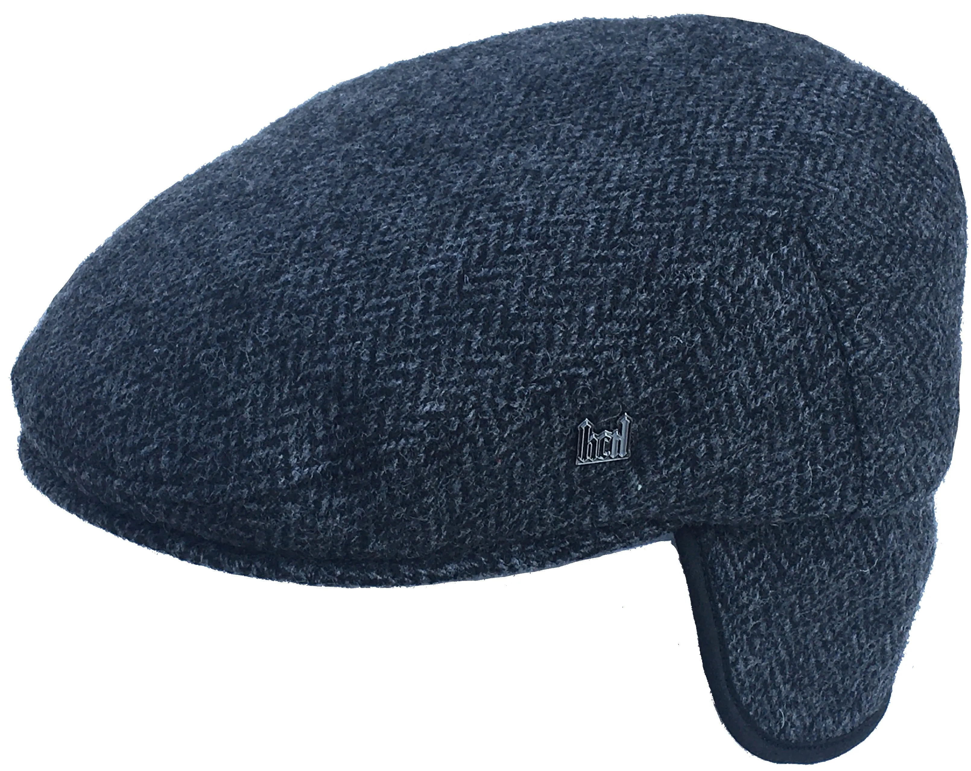 Headchange USA American Made Herringbone Ear Flap Ivy Newsboy Cap