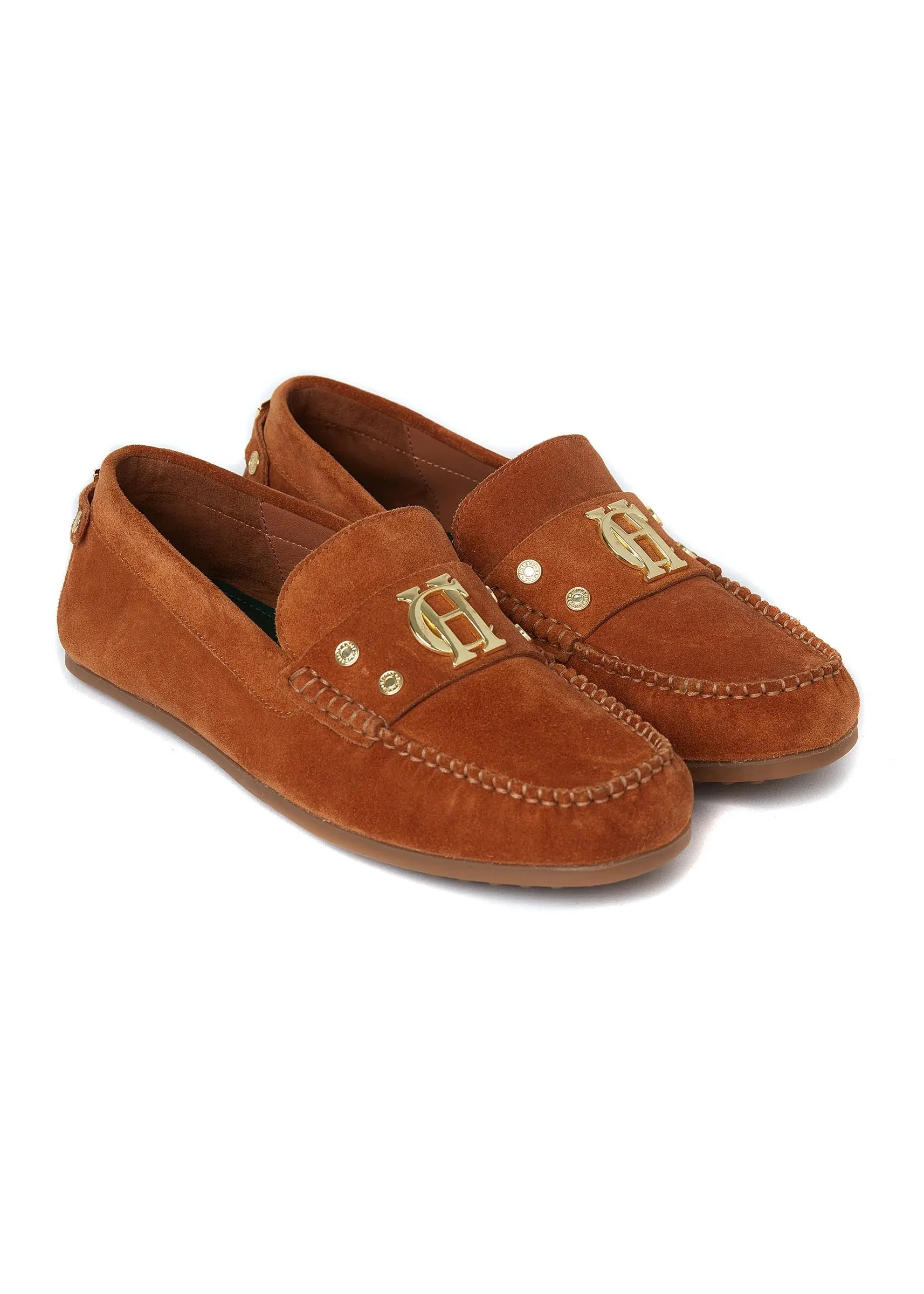 Holland Cooper The Driving Loafer Shoe in Tan