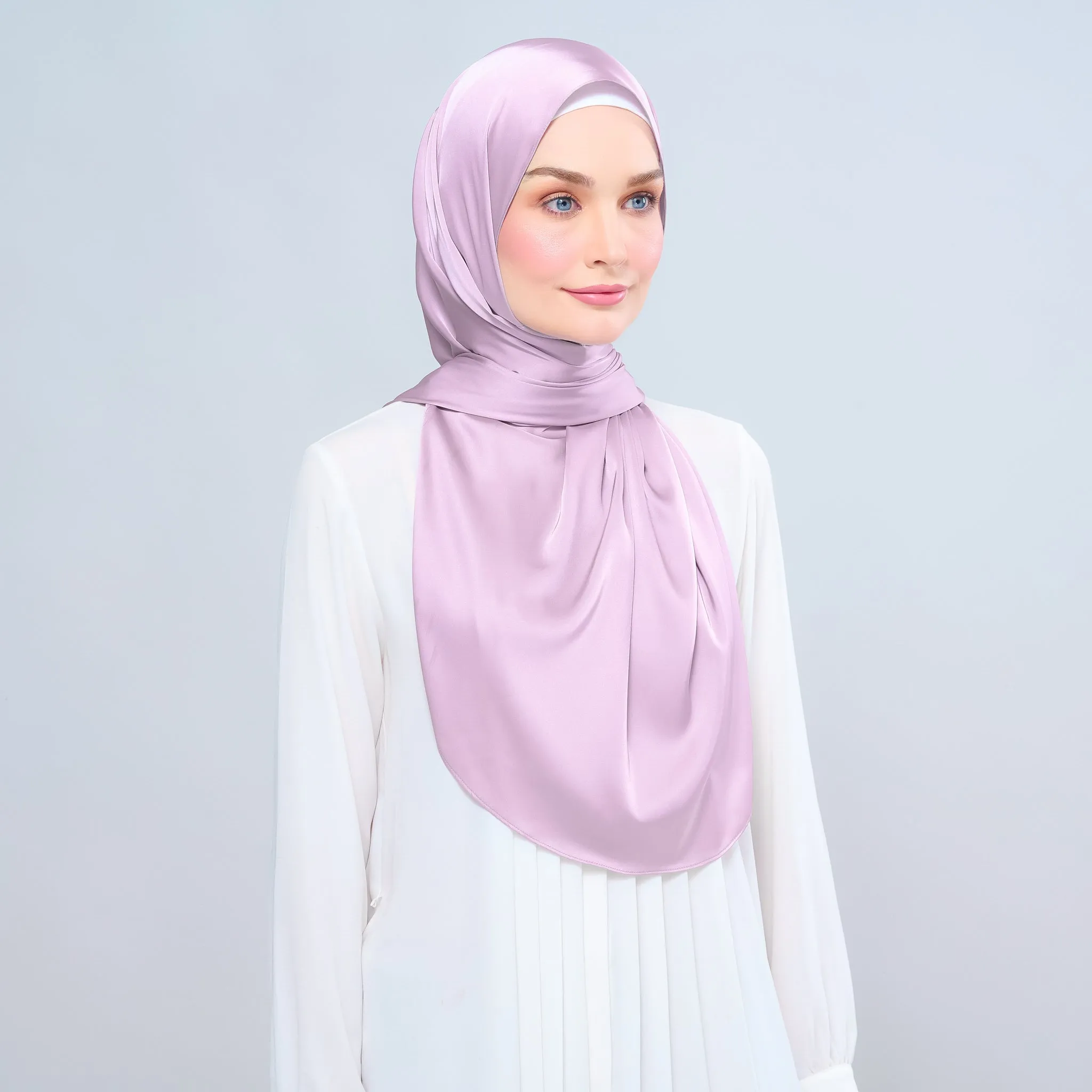 Instant Tag n' Go Shawl  | Satin Silk in Light Orchid