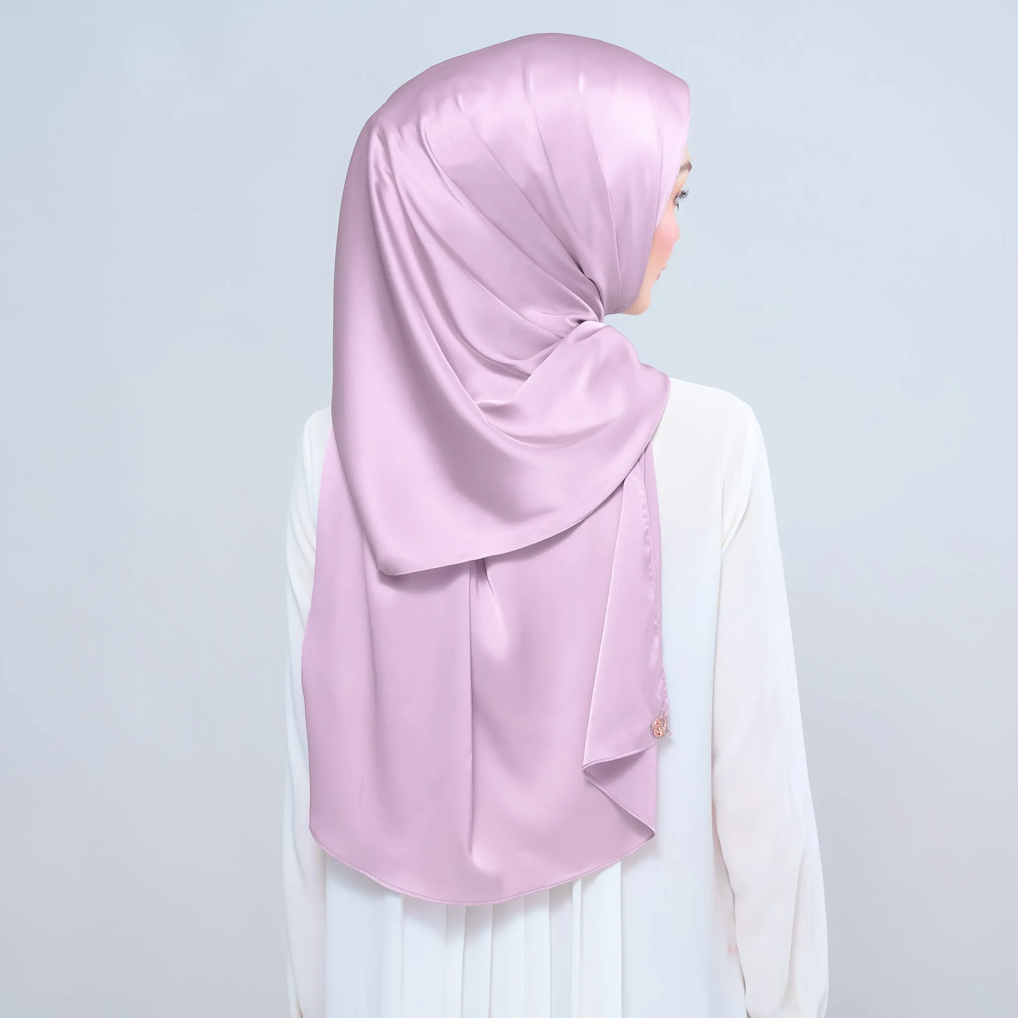 Instant Tag n' Go Shawl  | Satin Silk in Light Orchid