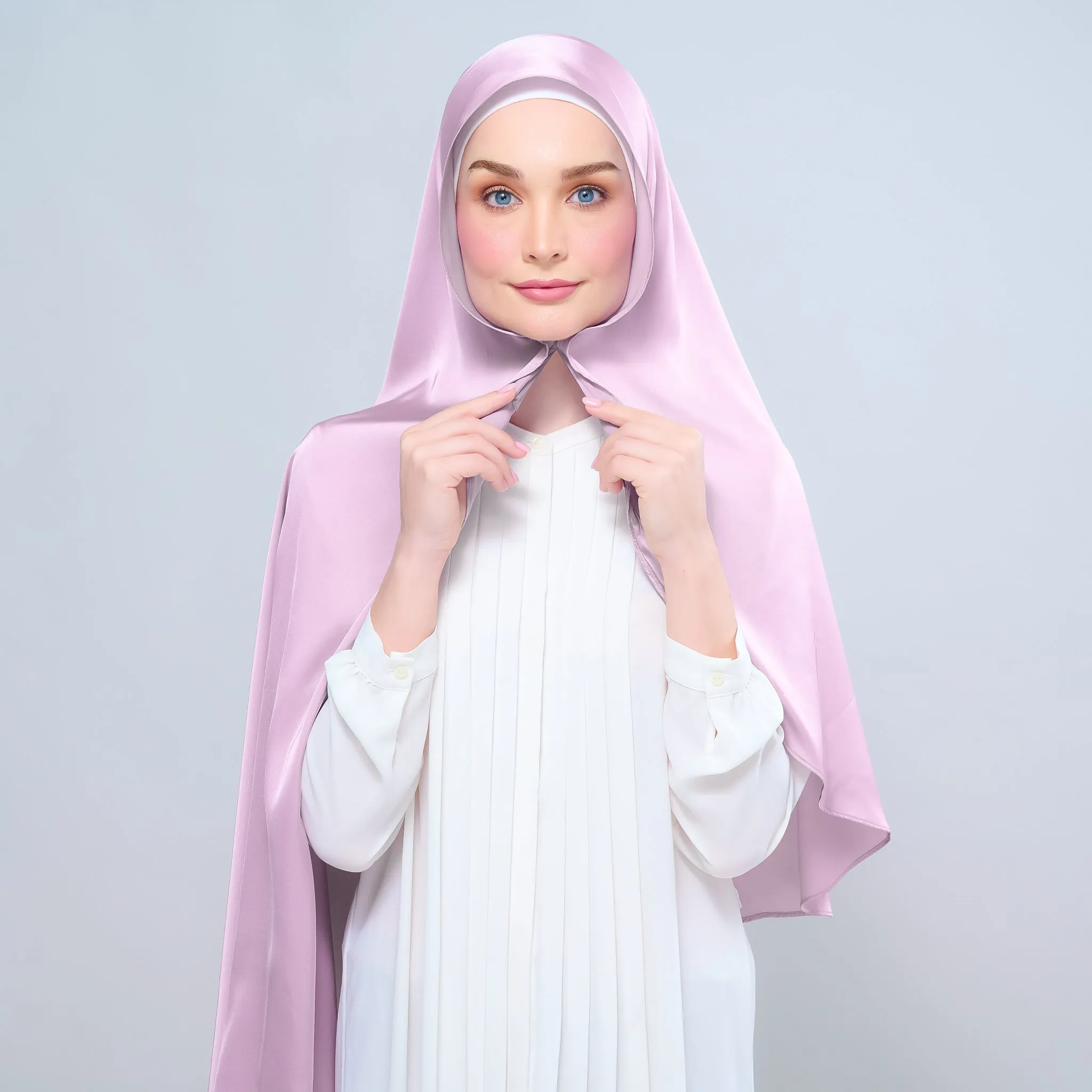 Instant Tag n' Go Shawl  | Satin Silk in Light Orchid