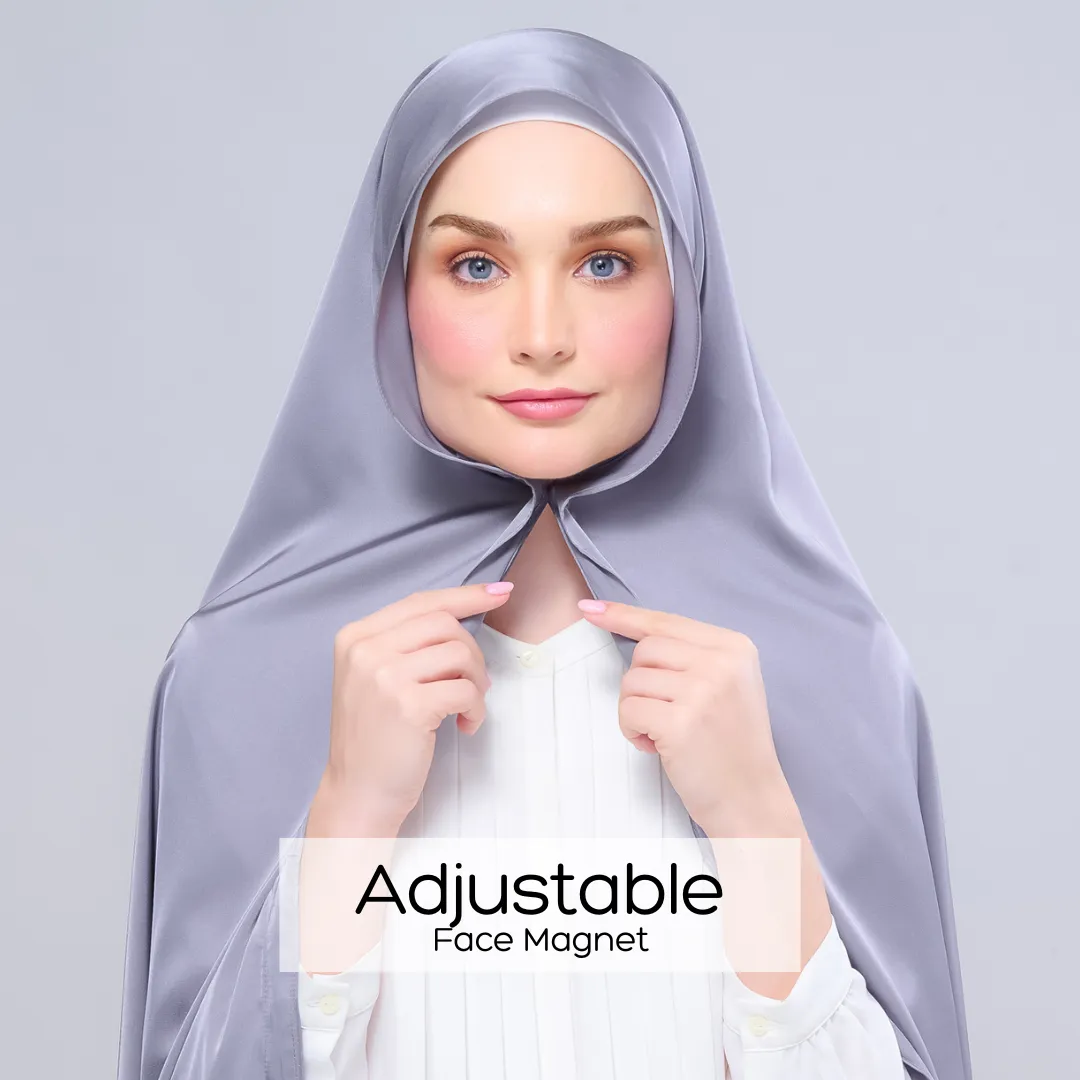 Instant Tag n' Go Shawl  | Satin Silk in Titanium Grey